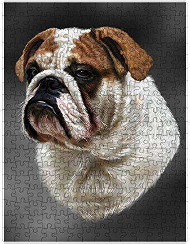 Bulldog Dog Puzzle with Photo Tin D171