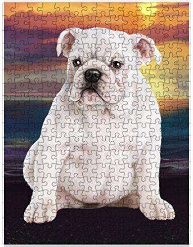 Bulldog Dog Puzzle with Photo Tin