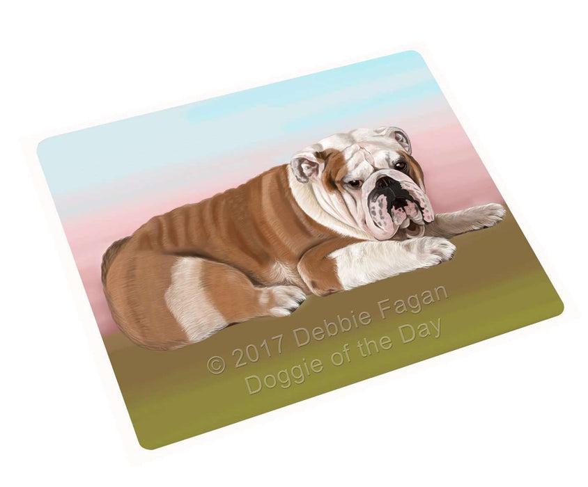 Bulldog Dog Tempered Cutting Board