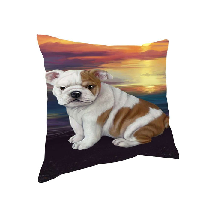 Bulldog Dog Throw Pillow