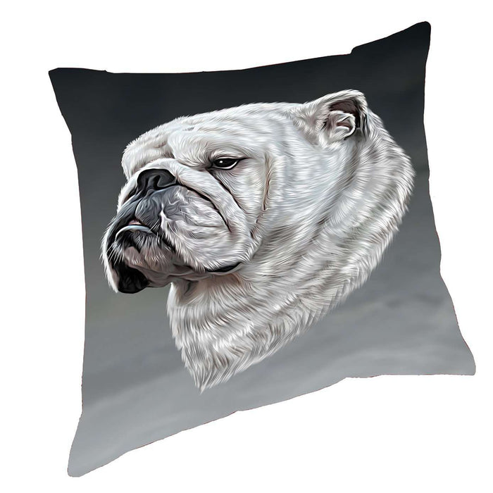 Bulldog Dog Throw Pillow