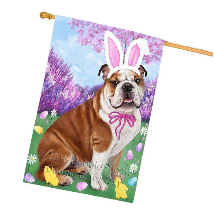 Bulldog Easter Holiday House Flag FLG49041