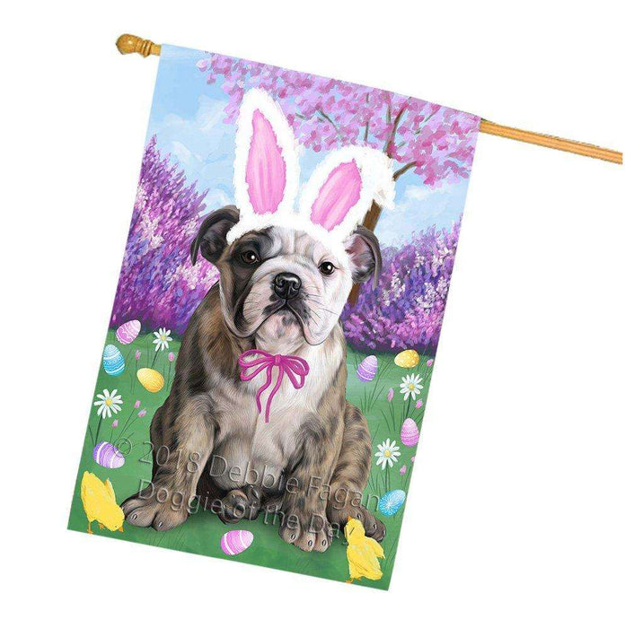 Bulldog Easter Holiday House Flag FLG49044