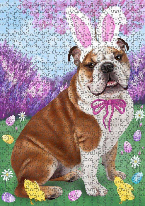 Bulldog Easter Holiday Puzzle with Photo Tin PUZL50271