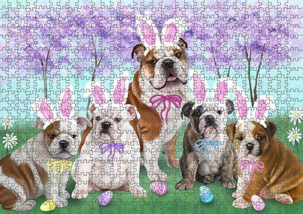 Bulldog Easter Holiday Puzzle with Photo Tin PUZL50286