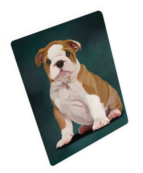 Bulldog Puppy Dog Art Portrait Print Woven Throw Sherpa Plush Fleece Blanket