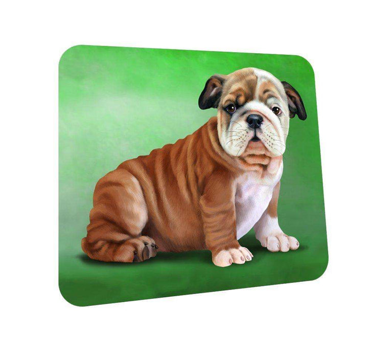 Bulldog Puppy Dog Coasters Set of 4