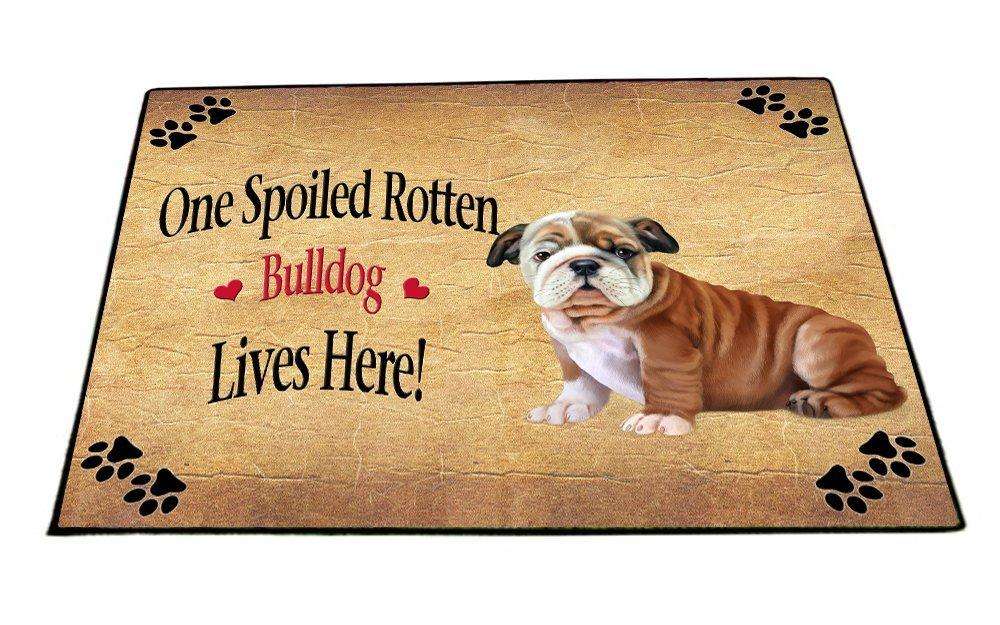 Bulldog Puppy Spoiled Rotten Dog Indoor/Outdoor Floormat