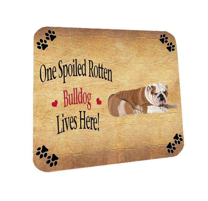 Bulldog Spoiled Rotten Dog Coasters Set of 4