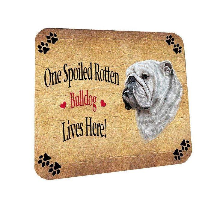 Bulldog Spoiled Rotten Dog Coasters Set of 4