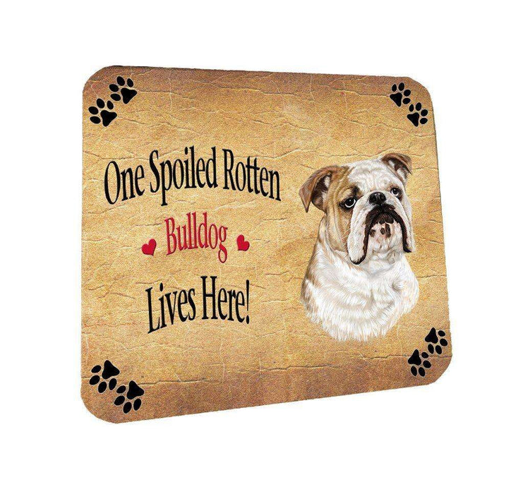 Bulldog Spoiled Rotten Dog Coasters Set of 4