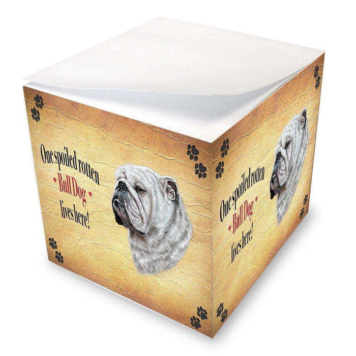 Bulldog Spoiled Rotten Dog Note Cube