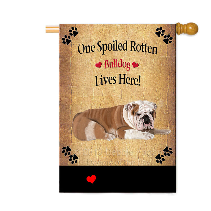 Personalized Spoiled Rotten Bulldog Custom House Flag FLG-DOTD-A63205