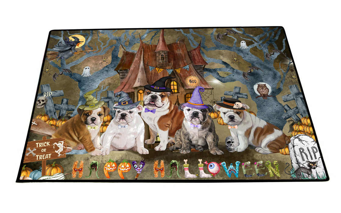 Bulldog Floor Mats: Explore a Variety of Designs, Personalized, Custom, Halloween Anti-Slip Doormat for Indoor and Outdoor, Dog Gift for Pet Lovers