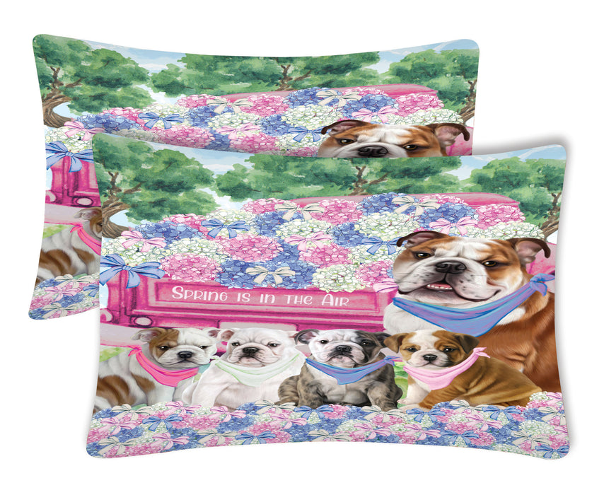 Bulldog Pillow Case, Explore a Variety of Designs, Personalized, Soft and Cozy Pillowcases Set of 2, Custom, Dog Lover's Gift