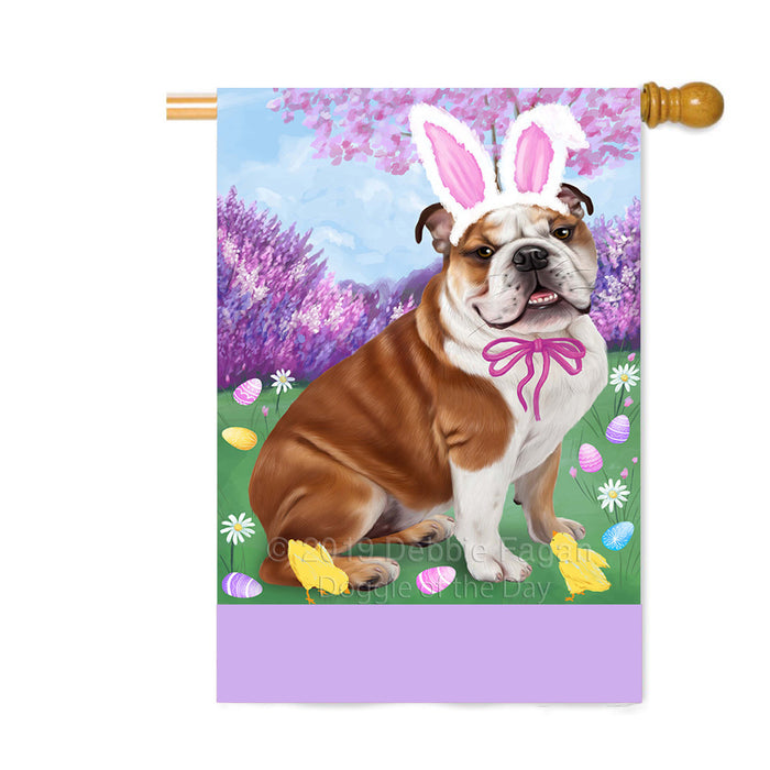 Personalized Easter Holiday Bulldog Custom House Flag FLG-DOTD-A58853