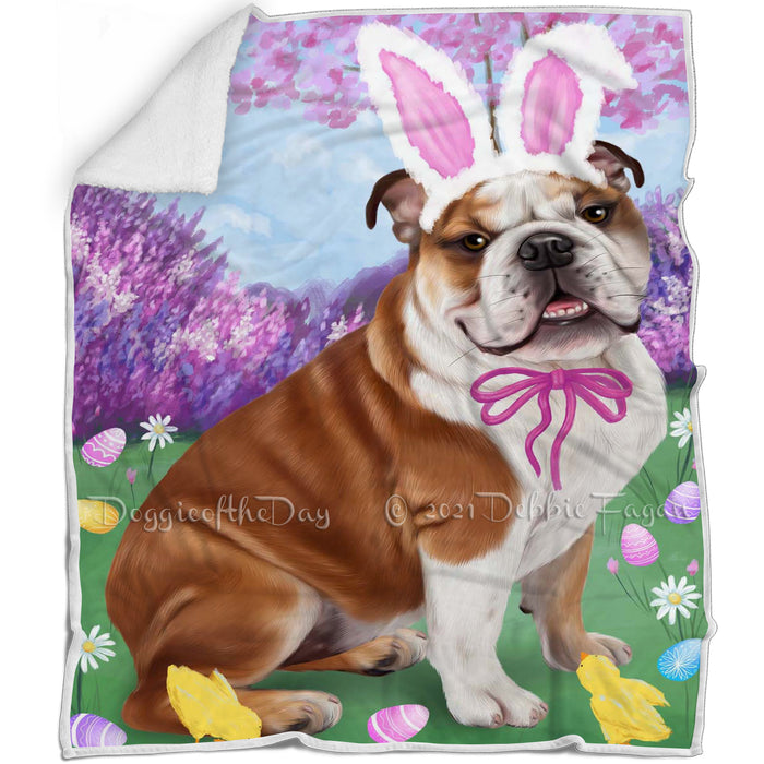Bulldog Easter Holiday Blanket BLNKT57288