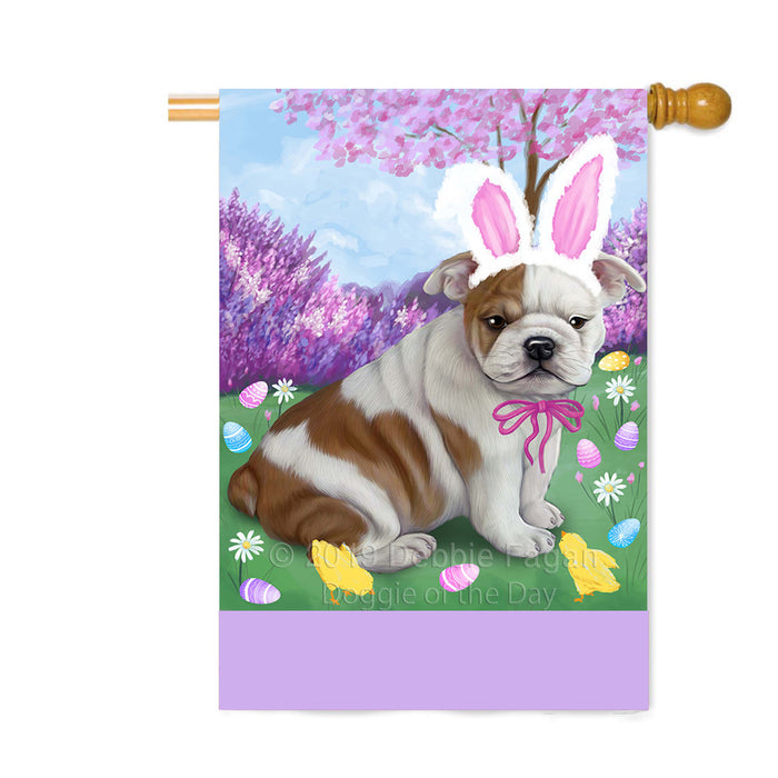 Personalized Easter Holiday Bulldog Custom House Flag FLG-DOTD-A58854