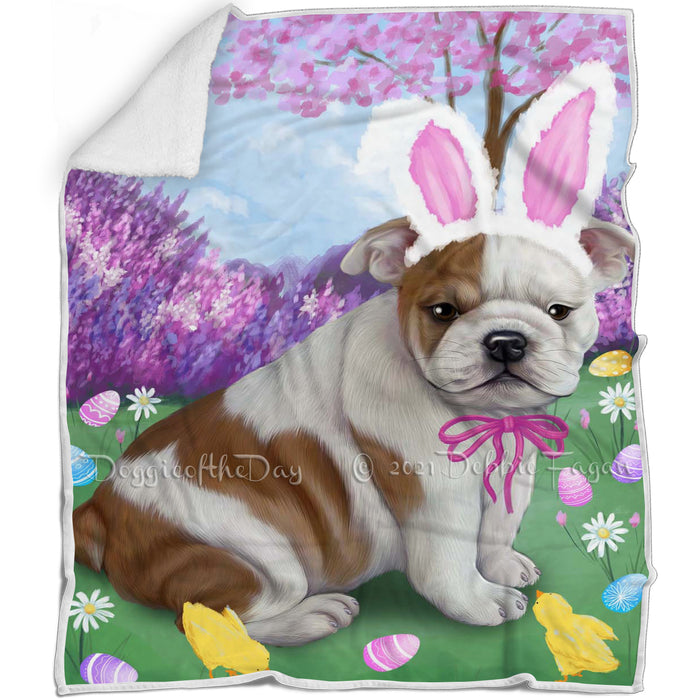 Bulldog Easter Holiday Blanket BLNKT57306