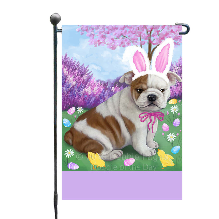 Personalized Easter Holiday Bulldog Custom Garden Flags GFLG-DOTD-A58798