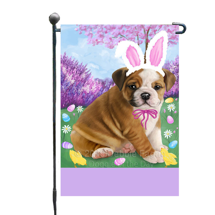 Personalized Easter Holiday Bulldog Custom Garden Flags GFLG-DOTD-A58799