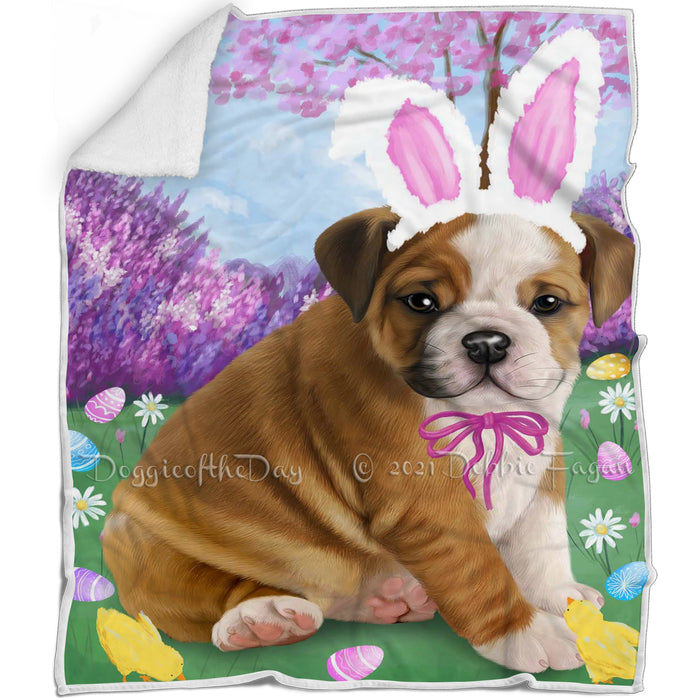 Bulldog Easter Holiday Blanket BLNKT57315