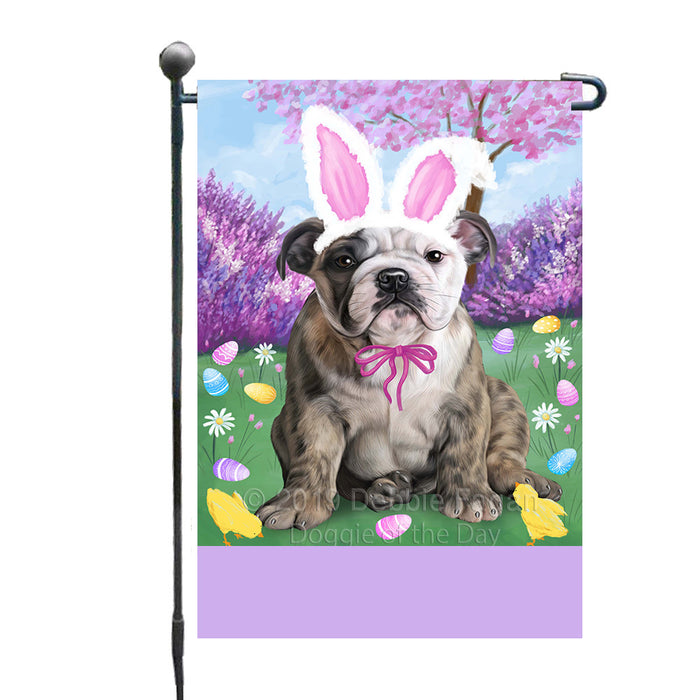 Personalized Easter Holiday Bulldog Custom Garden Flags GFLG-DOTD-A58800