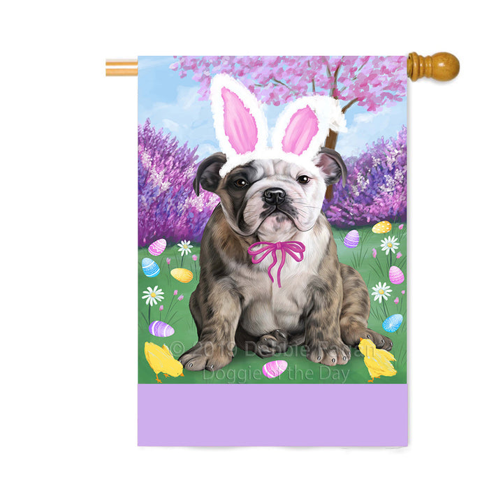 Personalized Easter Holiday Bulldog Custom House Flag FLG-DOTD-A58856