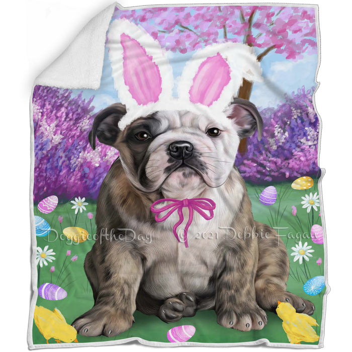 Bulldog Easter Holiday Blanket BLNKT57324