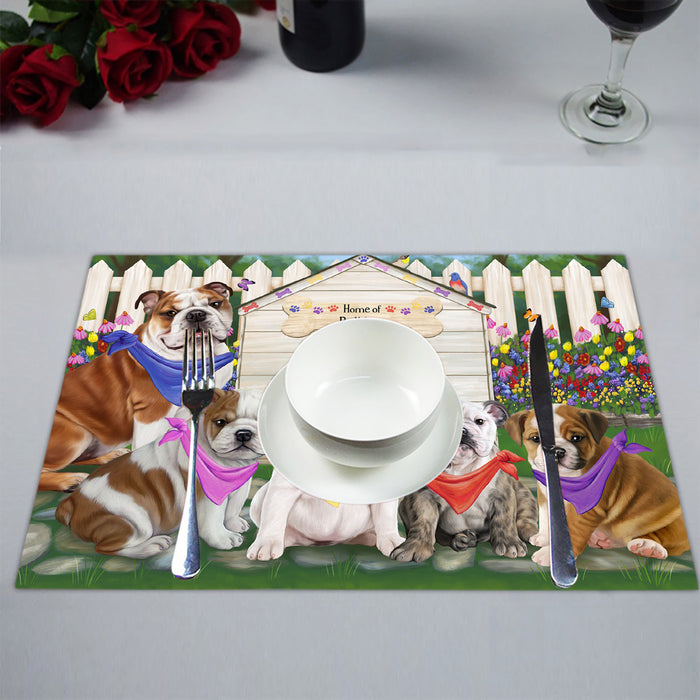 Spring Dog House Bulldogs Placemat