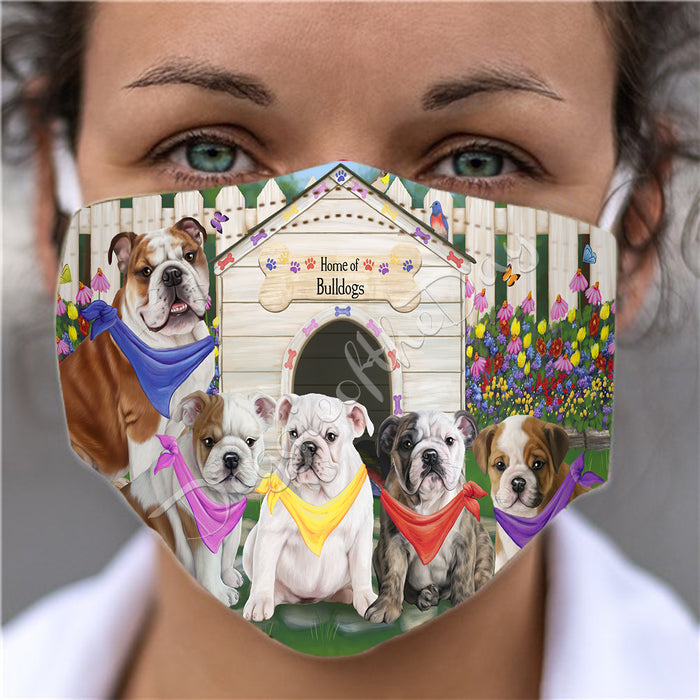 Spring Dog House Bulldog Dogs Face Mask FM48783