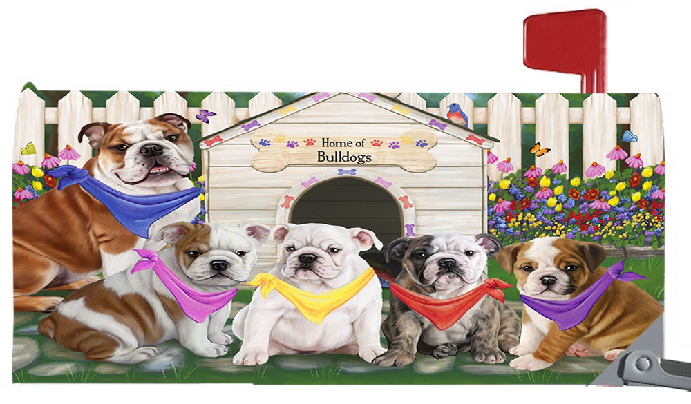 Spring Dog House Bulldogs Magnetic Mailbox Cover MBC48630