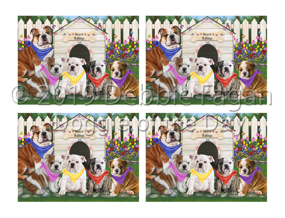 Spring Dog House Bulldogs Placemat