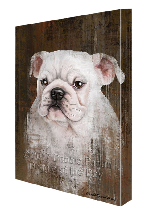 Rustic Bulldog Canvas Wall Art CVSA49962