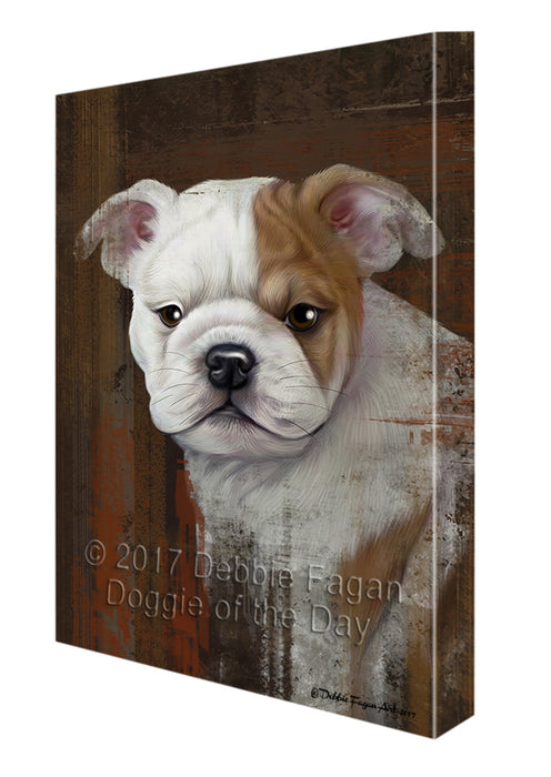 Rustic Bulldog Canvas Wall Art CVSA49980
