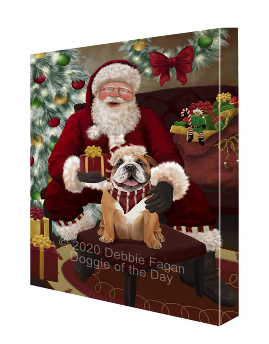 Santa I've Been Good Bulldog Dog Canvas Print Wall Art Décor CVS148436