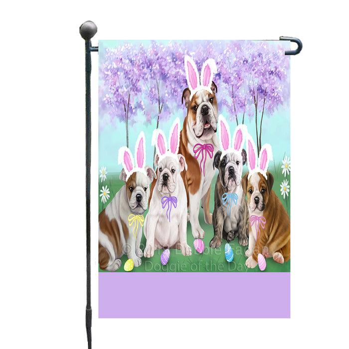 Personalized Easter Holiday Bulldogs Custom Garden Flags GFLG-DOTD-A58802