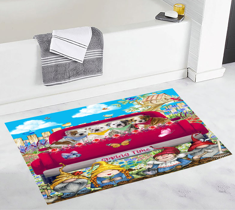 Bulldog Bath Mat: Explore a Variety of Designs, Custom, Personalized, Non-Slip Bathroom Floor Rug Mats, Gift for Dog and Pet Lovers