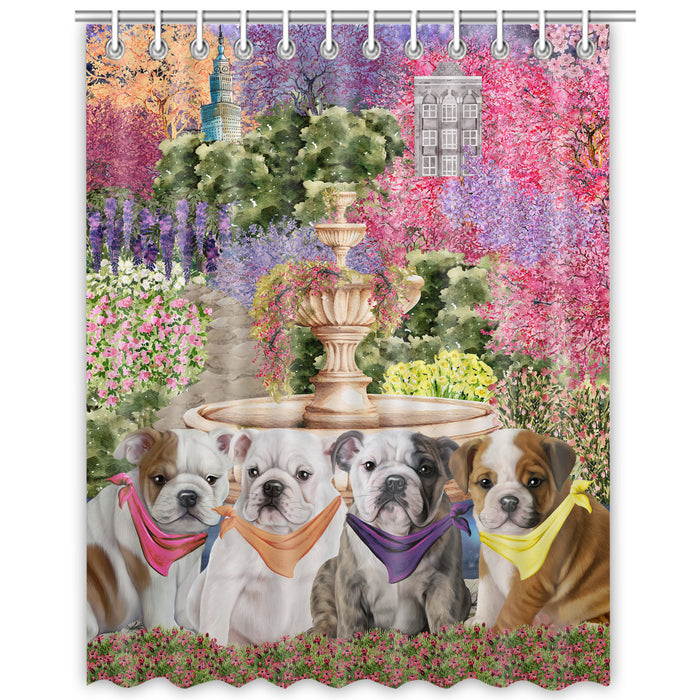 Bulldog Shower Curtain: Explore a Variety of Designs, Bathtub Curtains for Bathroom Decor with Hooks, Custom, Personalized, Dog Gift for Pet Lovers