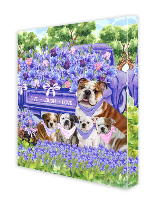 Bulldog Canvas: Explore a Variety of Custom Designs, Personalized, Digital Art Wall Painting, Ready to Hang Room Decor, Gift for Pet & Dog Lovers