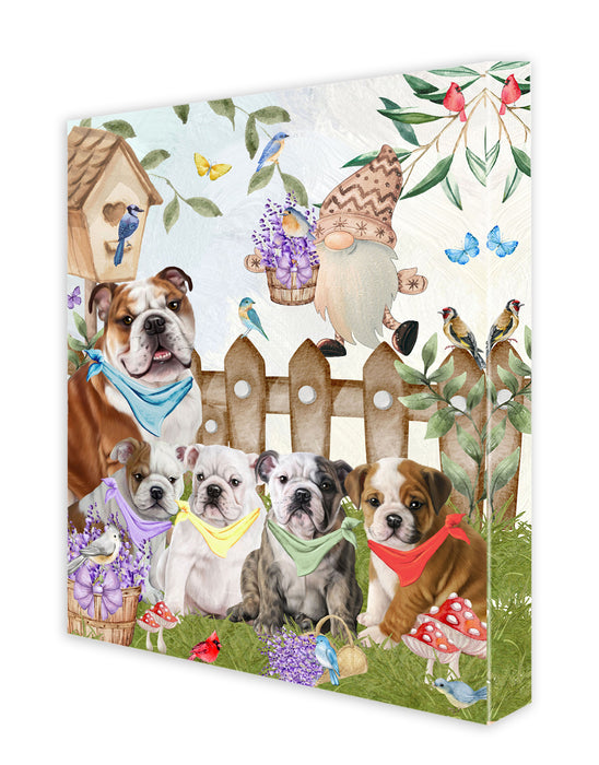 Bulldog Canvas: Explore a Variety of Personalized Designs, Custom, Digital Art Wall Painting, Ready to Hang Room Decor, Gift for Dog and Pet Lovers