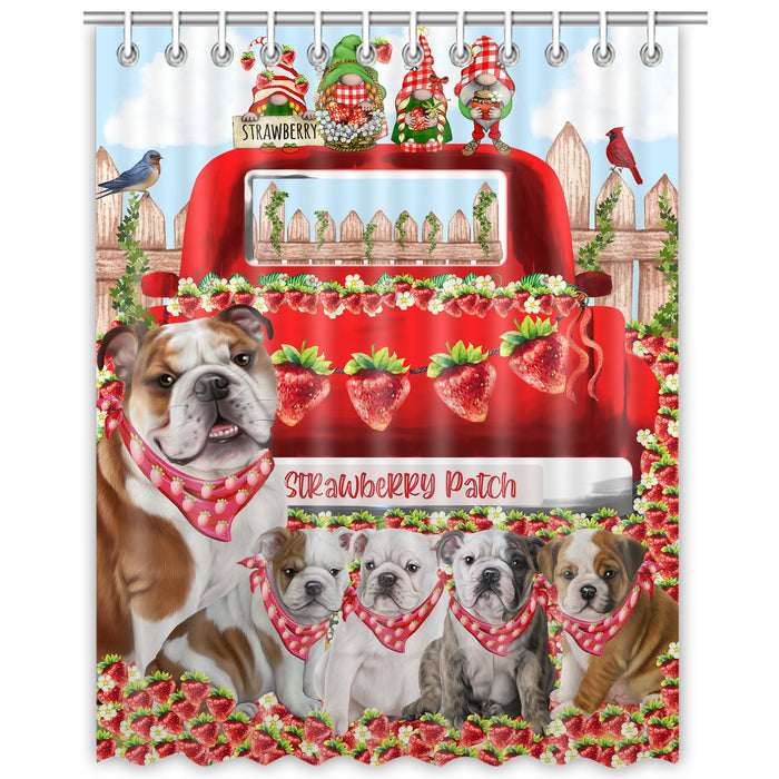 Bulldog Shower Curtain, Personalized Bathtub Curtains for Bathroom Decor with Hooks, Explore a Variety of Designs, Custom, Pet Gift for Dog Lovers