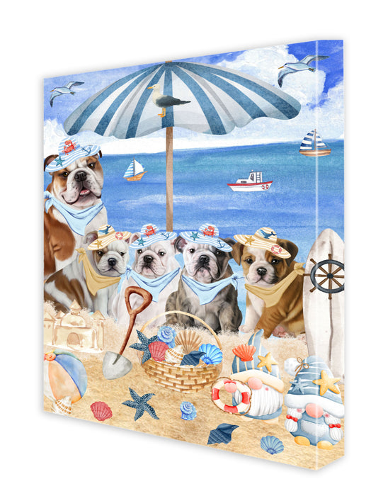 Bulldog Wall Art Canvas, Explore a Variety of Designs, Personalized Digital Painting, Custom, Ready to Hang Room Decor, Gift for Dog and Pet Lovers