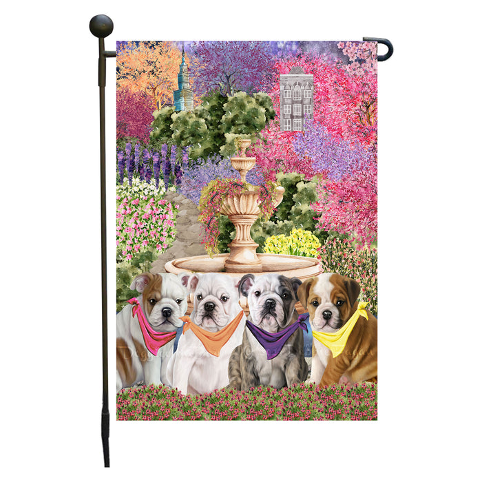 Bulldogs Garden Flag: Explore a Variety of Designs, Weather Resistant, Double-Sided, Custom, Personalized, Outside Garden Yard Decor, Flags for Dog and Pet Lovers