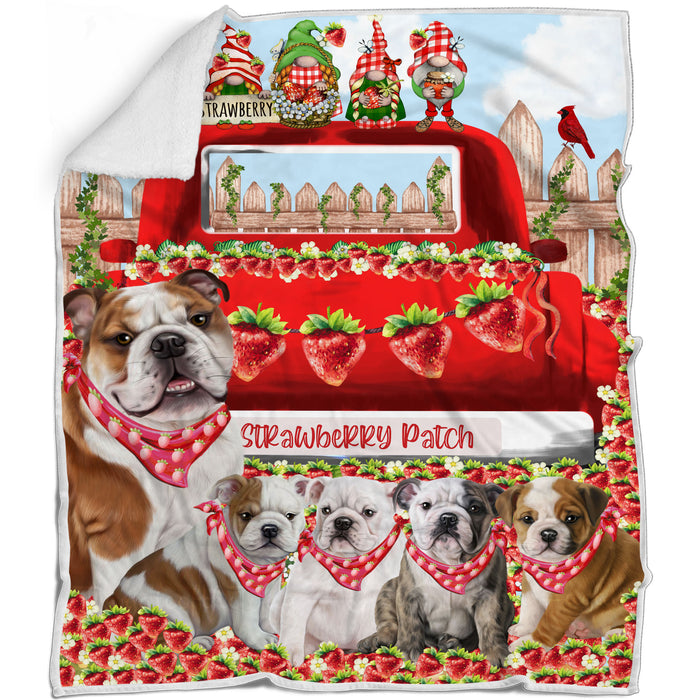 Bulldog Blanket: Explore a Variety of Designs, Cozy Sherpa, Fleece and Woven, Custom, Personalized, Gift for Dog and Pet Lovers