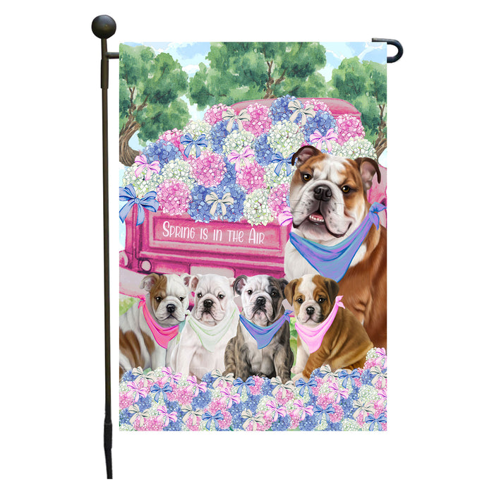 Bulldogs Garden Flag: Explore a Variety of Personalized Designs, Double-Sided, Weather Resistant, Custom, Outdoor Garden Yard Decor for Dog and Pet Lovers