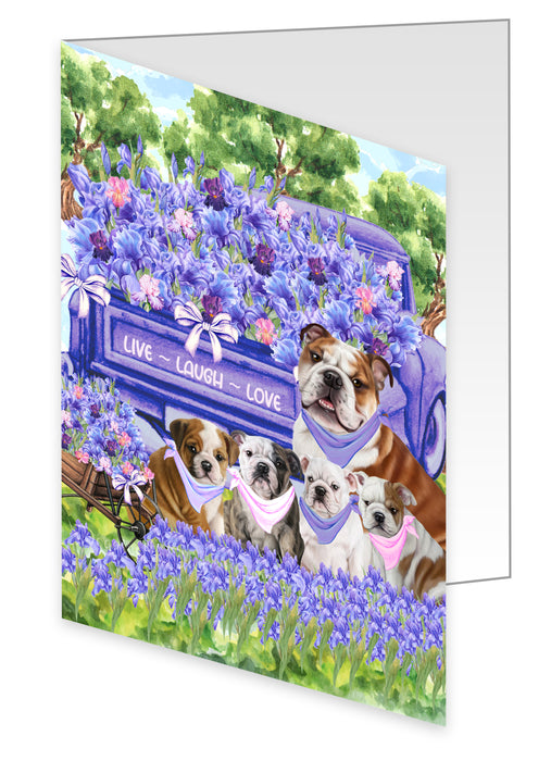 Bulldog Greeting Cards & Note Cards: Invitation Card with Envelopes Multi Pack, Personalized, Explore a Variety of Designs, Custom, Dog Gift for Pet Lovers