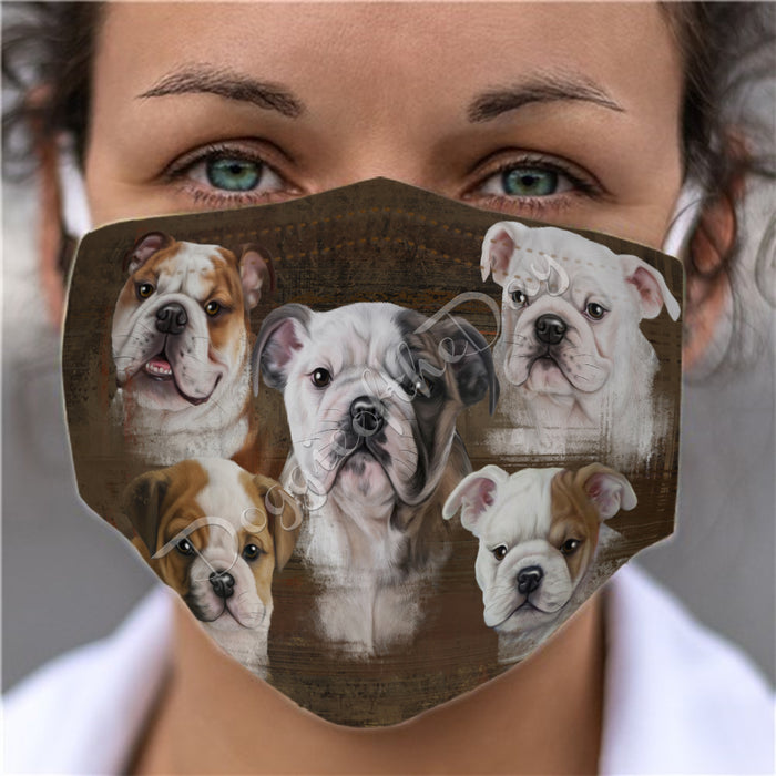 Rustic Bulldog Dogs Face Mask FM50039