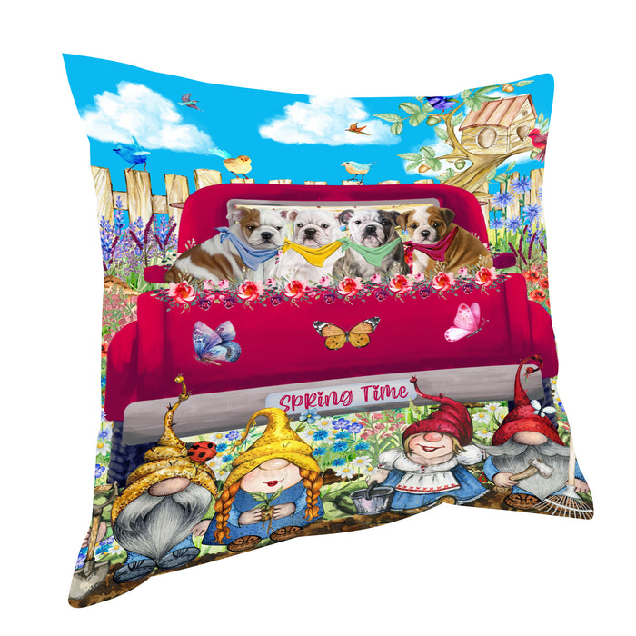 Bulldog Pillow: Explore a Variety of Designs, Custom, Personalized, Throw Pillows Cushion for Sofa Couch Bed, Gift for Dog and Pet Lovers