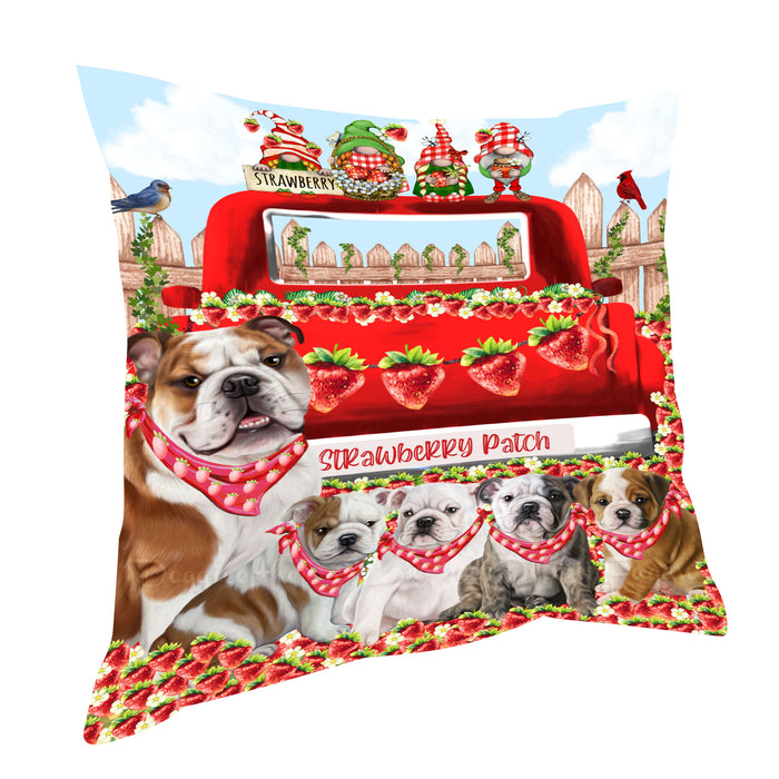 Bulldog Pillow, Explore a Variety of Personalized Designs, Custom, Throw Pillows Cushion for Sofa Couch Bed, Dog Gift for Pet Lovers